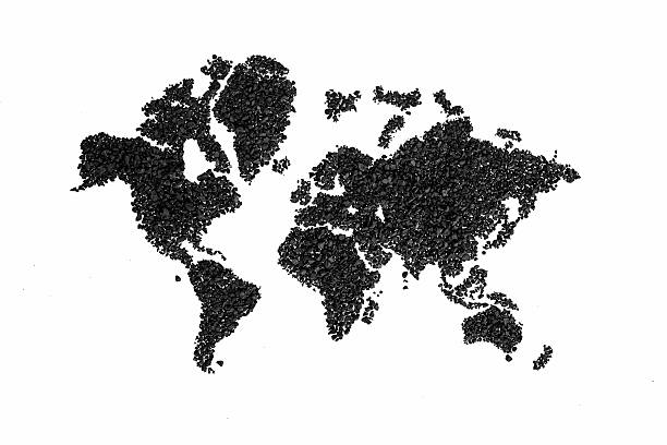 istock World map made of soil or gravel , 501232946