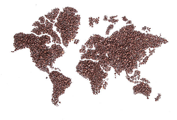 istock World map made of soil or gravel , 501233570
