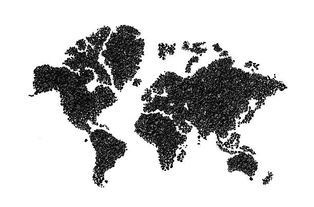 istock World map made of soil or gravel , 501234116