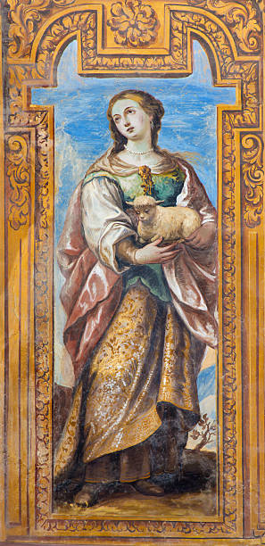 granada-tôt martyr chrétien virgin – saint agnese air - saint agnes photos et images de collection
