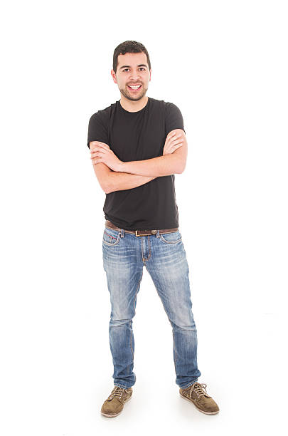 istock young latin man posing with crossed arms 501235979
