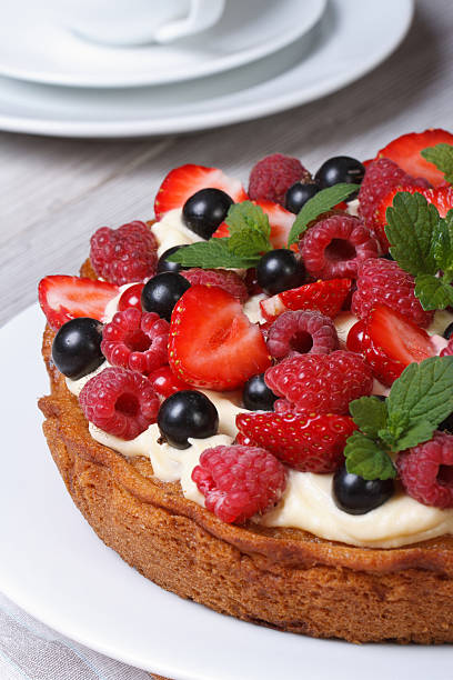 istock dessert berry tart decorated with strawberries, raspberries 501236041