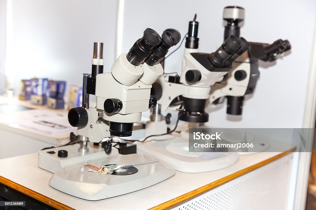 Microscopes Microscopes Equipment Biology Stock Photo