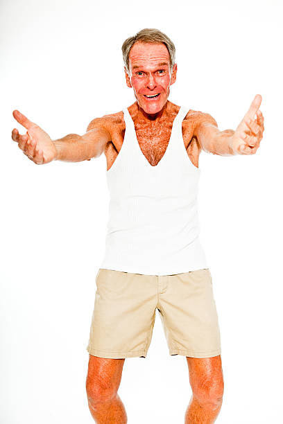 istock Expressive good looking senior man casual  summer dressed. 501236889