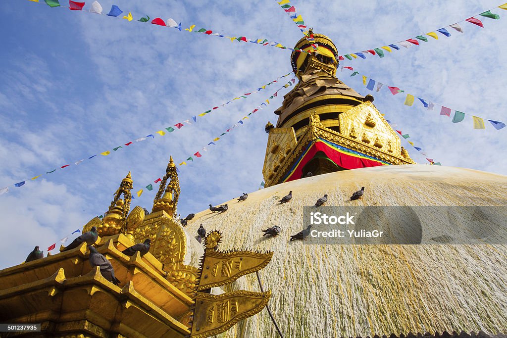 Big stupa de Bodnath em Katmandu, Nepal - Foto de stock de Budismo royalty-free