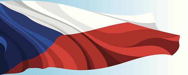 国の旗チェコ共和国 ベクターアートイラ�スト