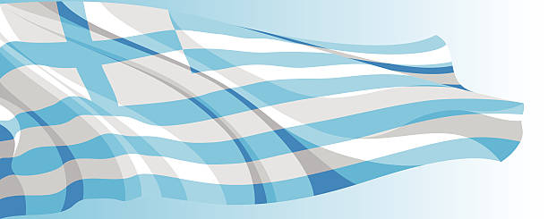 La bandera nacional de Grecia - ilustración de arte vectorial