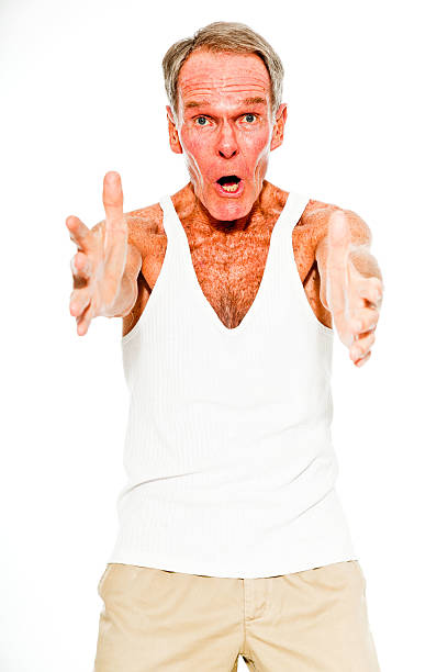 istock Expressive good looking senior man casual  summer dressed. 501239491