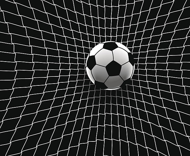 Football goal vector art illustration