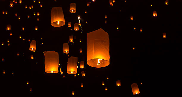 istock Floating Lantern on Yee Peng festival 501240483