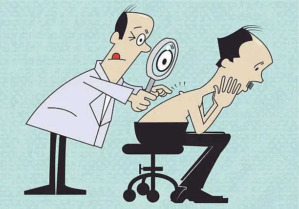 Vector illustration of Retro Dermatologist