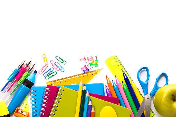 istock School supplies on white background 501243381