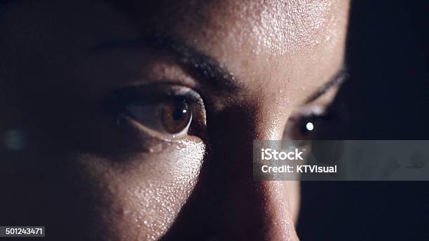 Female Athletes Eyes Stock Photo - Download Image Now - Sport, Image Focus Technique, Focus - Concept