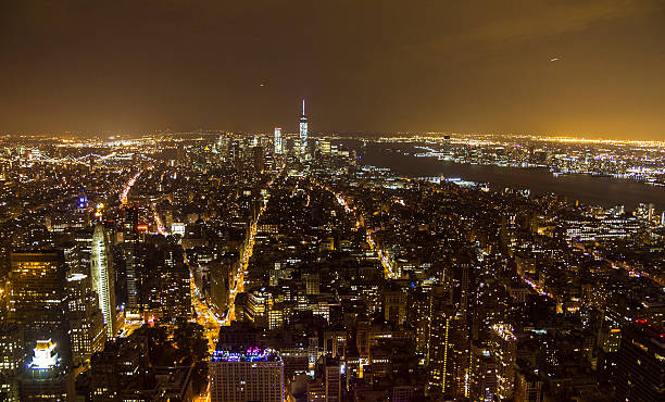 istock Manhattan overview at night from Empire State Building 501249552