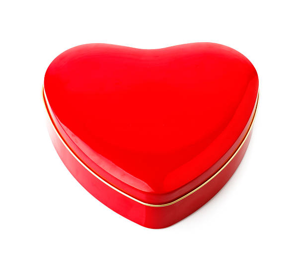 istock Red gift box in form of heart 501251310