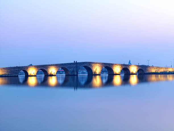istock stone bridge, man made by natural stones long years ago. 501252786
