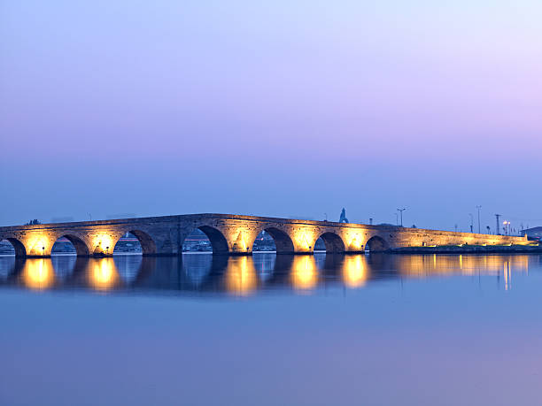istock stone bridge, man made by natural stones long years ago. 501252904