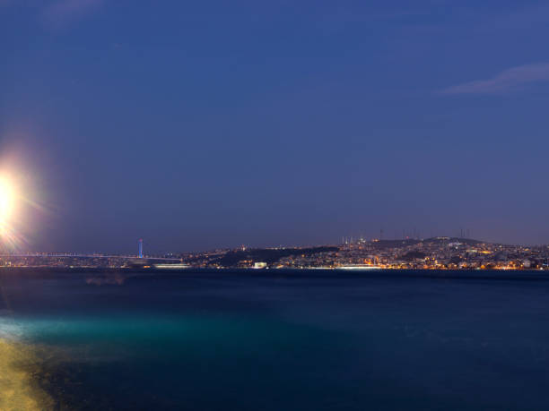 istock Sunset time in Istanbul with bosphorus, historical peninsula 501253268