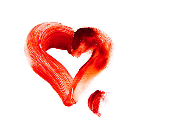 istock Bloody heart shape stain 501254148
