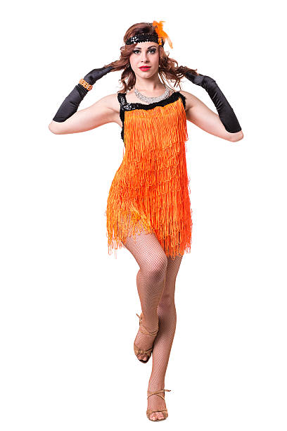 istock Retro dancer showing some movements against isolated white 501255044