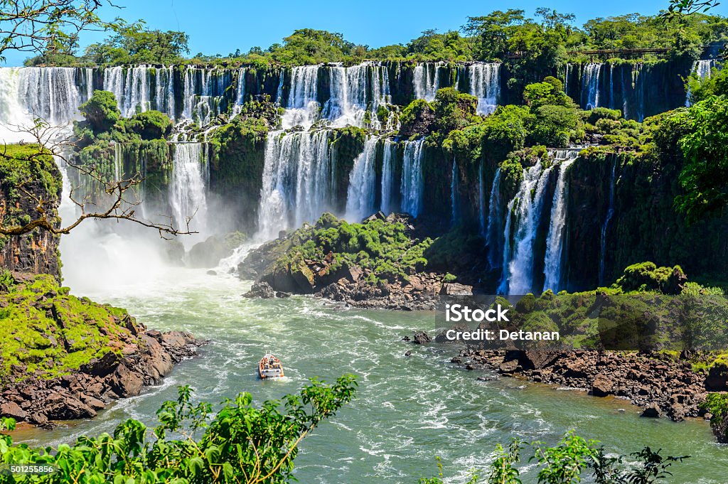 Iguazu falls view from Argentina Argentina Stock Photo