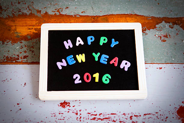 istock 'Happy New Year 2016' written on blackboard 501256736