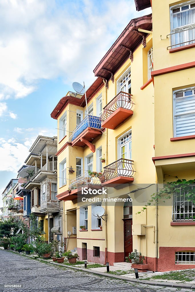 Traditional Istanbul houses Traditional Istanbul houses in Kuzguncuk, Istanbul 2015 Stock Photo