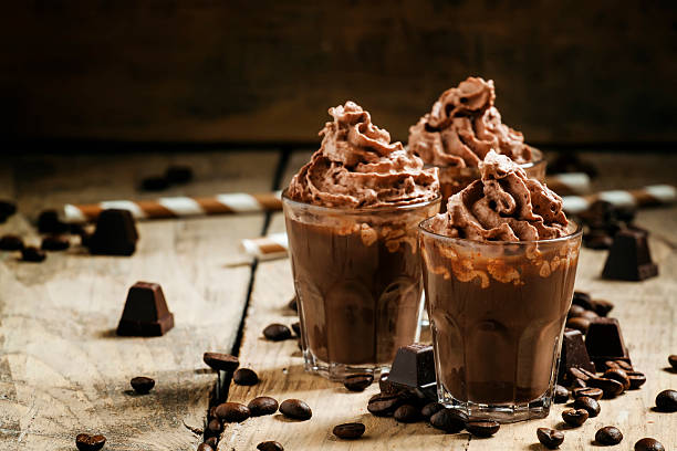 istock Chocolate-Coffee dessert with whipped cream 501259588
