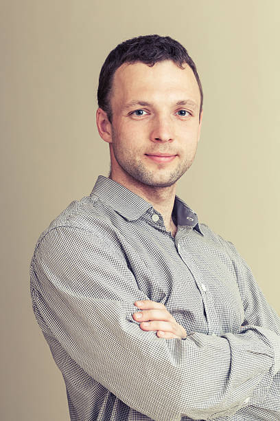 istock Young Caucasian Man, casual studio portrait, with toned effect 501259693