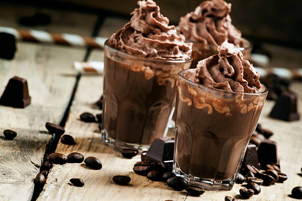 istock Chocolate-Coffee dessert with whipped cream 501259704