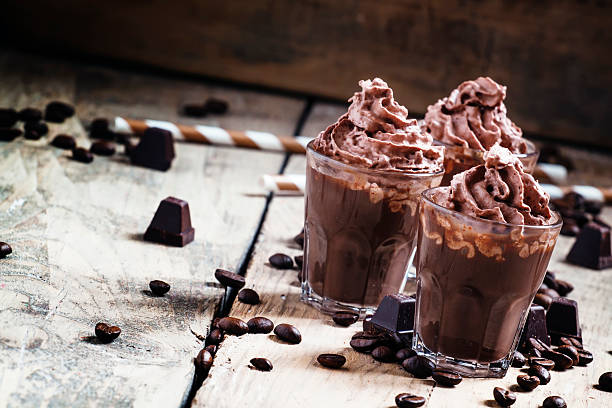 istock Chocolate-Coffee dessert with whipped cream 501259802