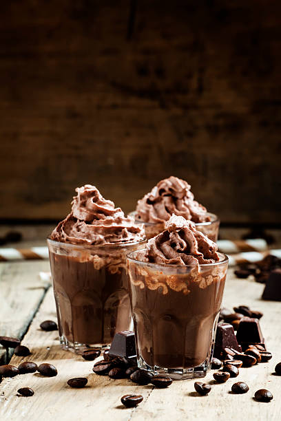 istock Chocolate-Coffee dessert with whipped cream 501260110