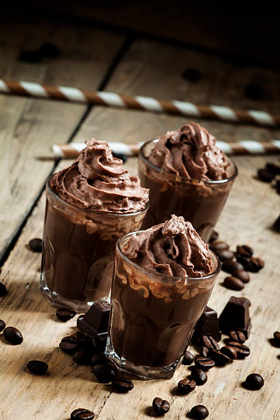 istock Chocolate-Coffee dessert with whipped cream 501260300