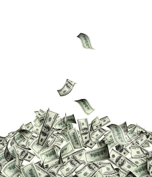 istock Flying banknotes of dollars 501262157