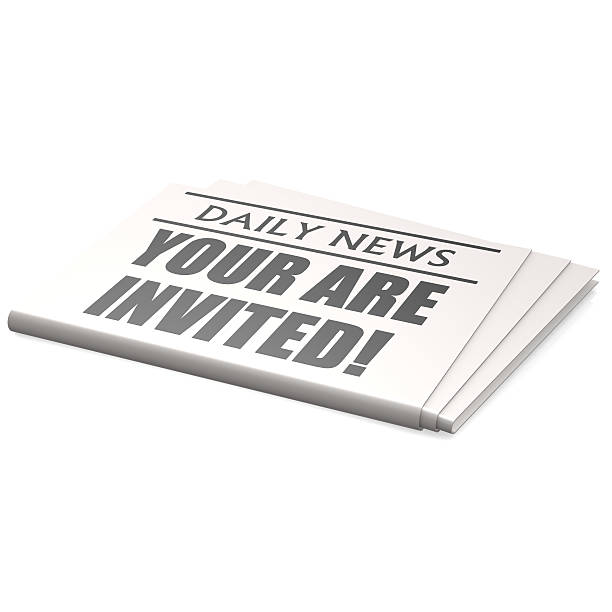 istock Newspaper you are invited 501262363