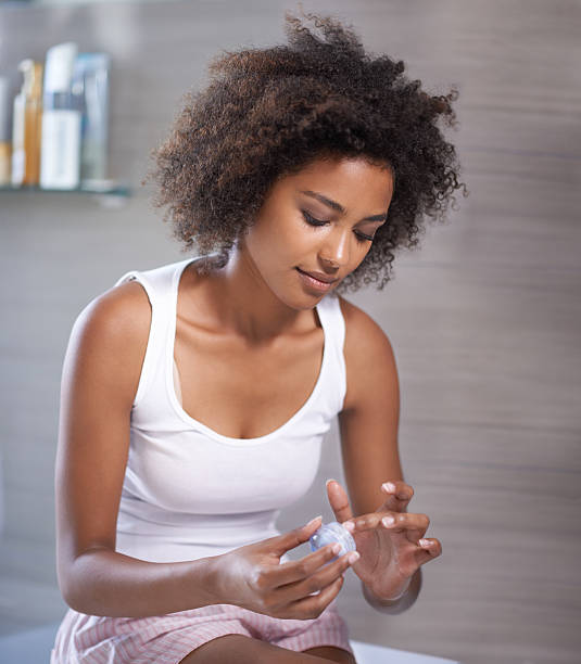 istock Trying out her new night cream 501263591