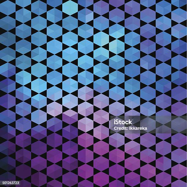 Pattern Of Geometric Shapes Triangle Mosaic Backdrop Stock Illustration - Download Image Now