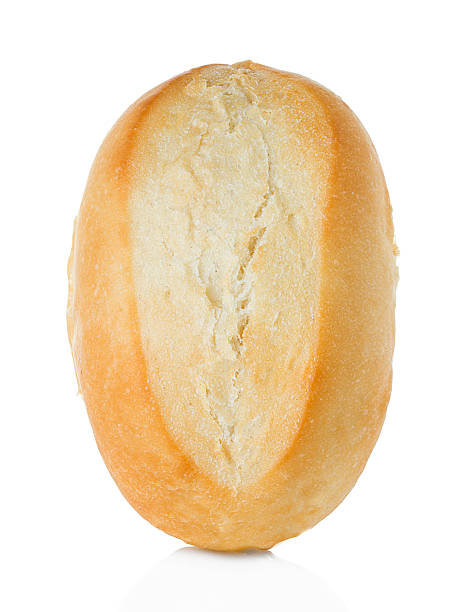 chleb na białym tle - baked bread brown carbohydrates zdjęcia i obrazy z banku zdjęć