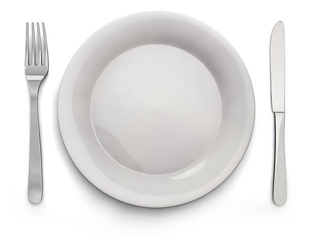 istock Food Plate, Knife, Fork - Stock Image 501265207