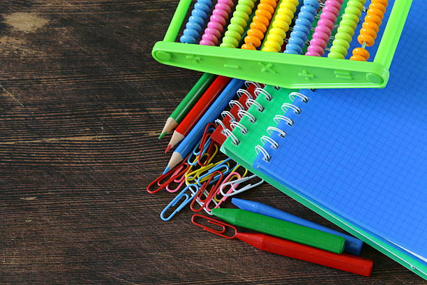 istock Back to school concept, multicolored pencils and notebooks 501265965