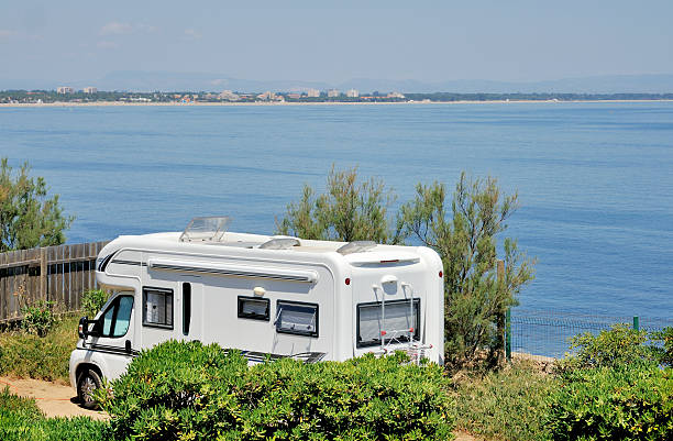 istock Mobil home at the seaside 501274155