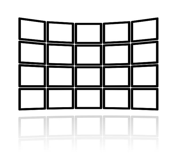 blank video wall background - 3d wall panel 個照片及圖片檔