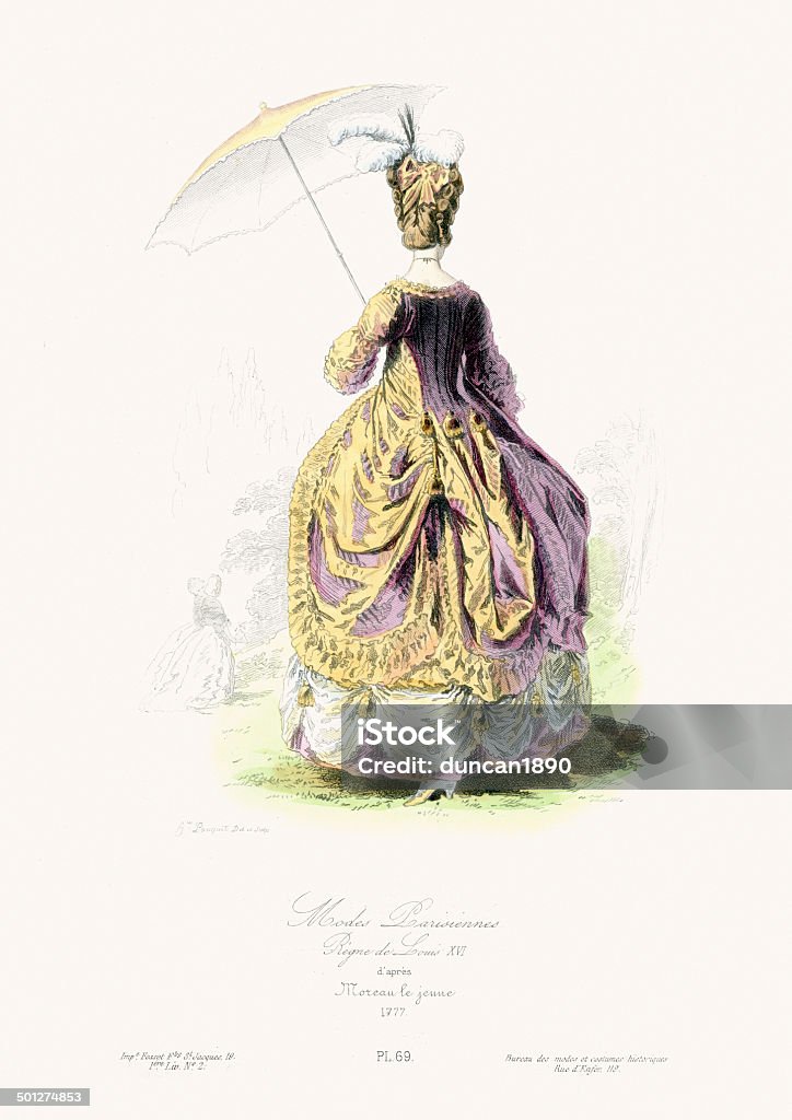 18° secolo moda-di-parigi - Illustrazione stock royalty-free di Francia