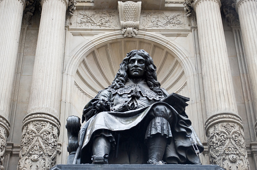 Moliere (French playwright and actor ) statue in Paris, France