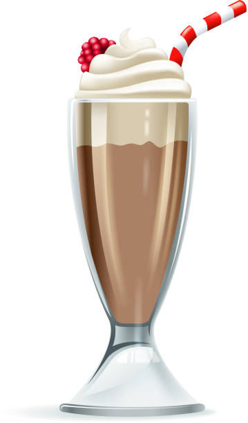 milk shake design of vector milk shake.This file was recorded with adobe illustrator cs4 transparent.EPS10 format. chocolate shake stock illustrations