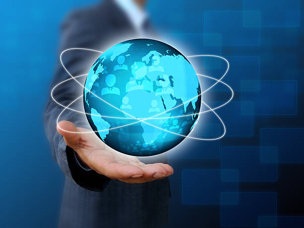 istock Businessman works with Social Network Display 501277887