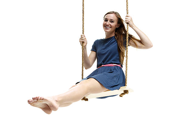 istock Cheerful woman swinging 501278135
