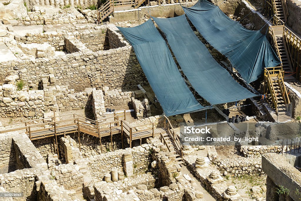 Archeaological dig An archaeological dig in Jerusalem. Archaeology Stock Photo