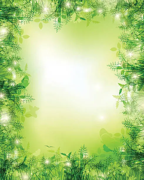 Vector illustration of Green Nature Frame