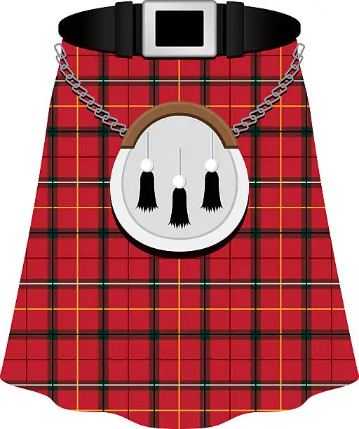 Vector illustration of Scottish Kilt